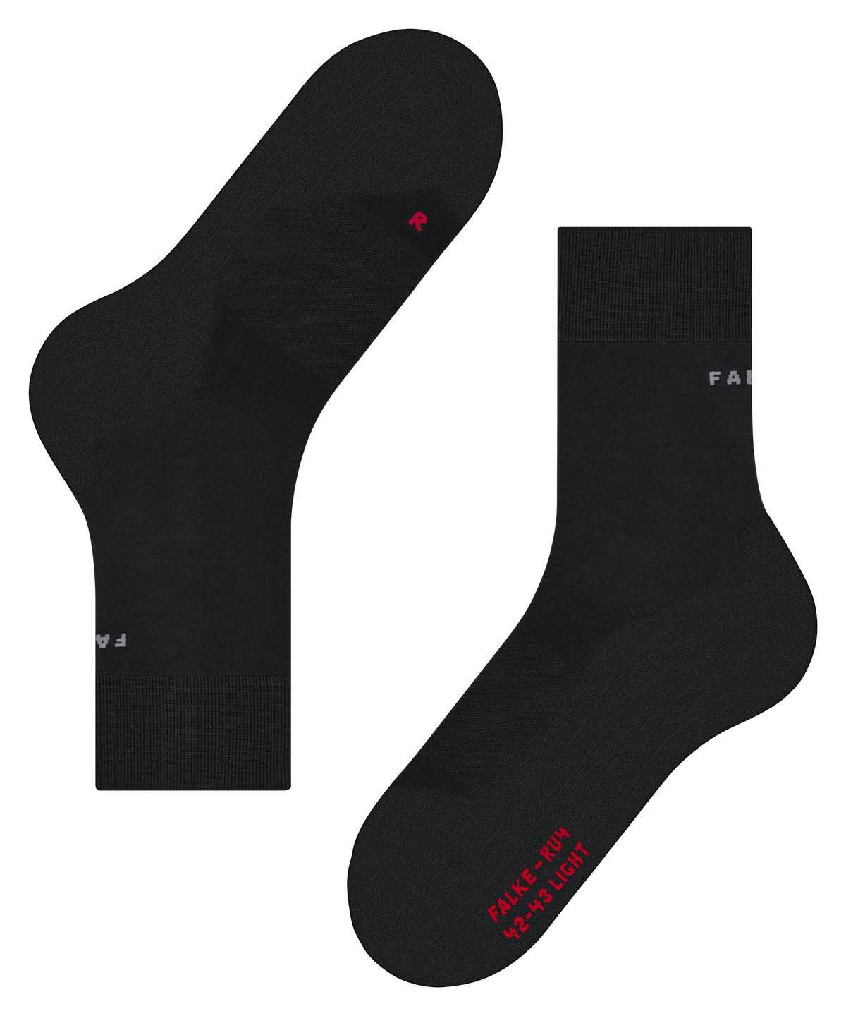 Skarpetki Falke RU4 Light Performance Running Socks Męskie Czarne | WBJZNP-034