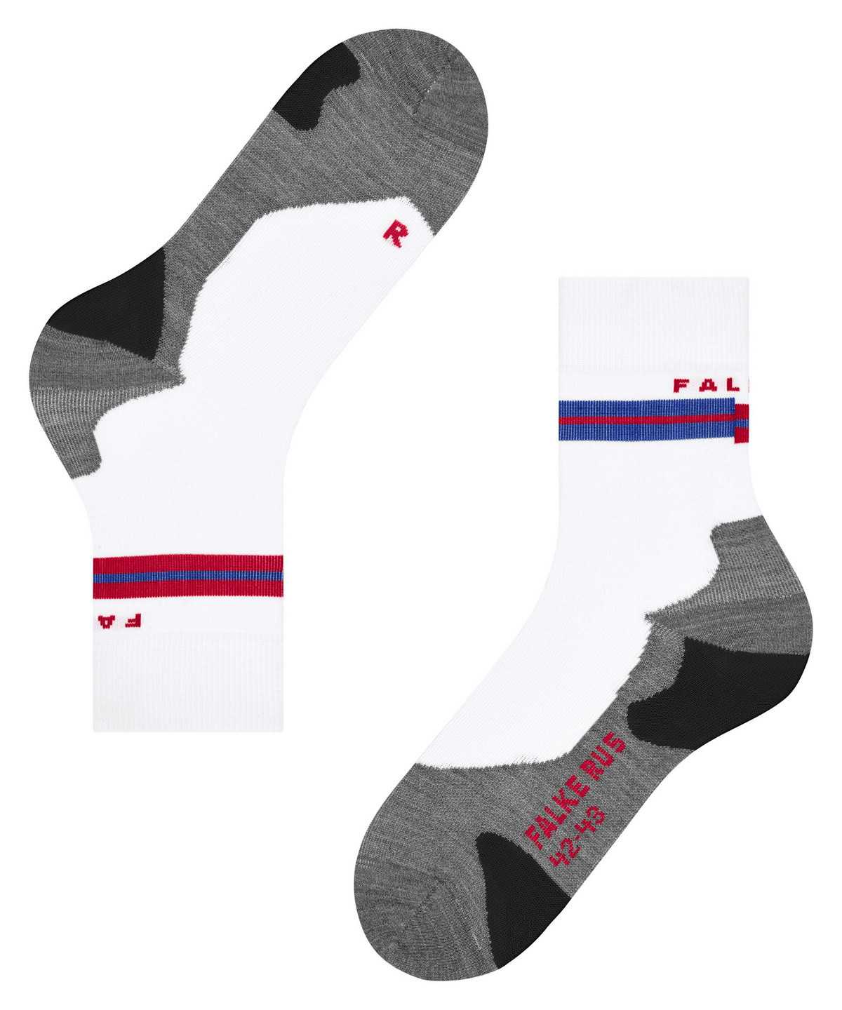 Skarpetki Falke RU5 Race Running Socks Męskie Białe | CWXBGT-542