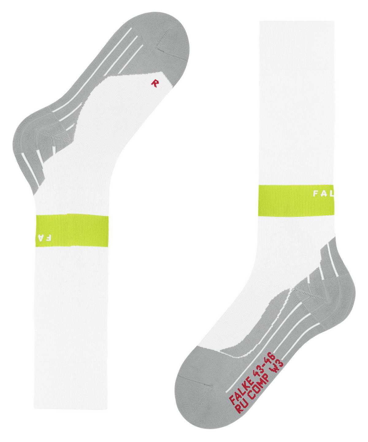 Skarpetki Falke RU Compression Energy Running Knee-high Socks Męskie Białe | FYQXVB-932