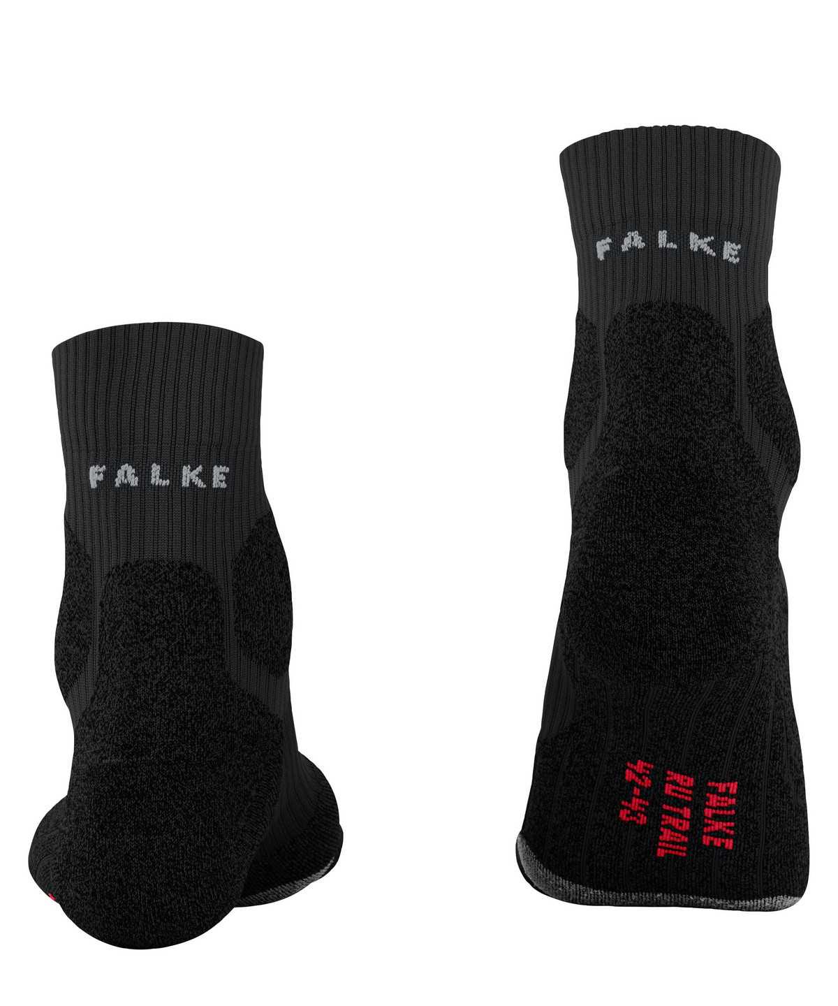 Skarpetki Falke RU Trail Grip Running Socks Męskie Czarne | SBEALT-753