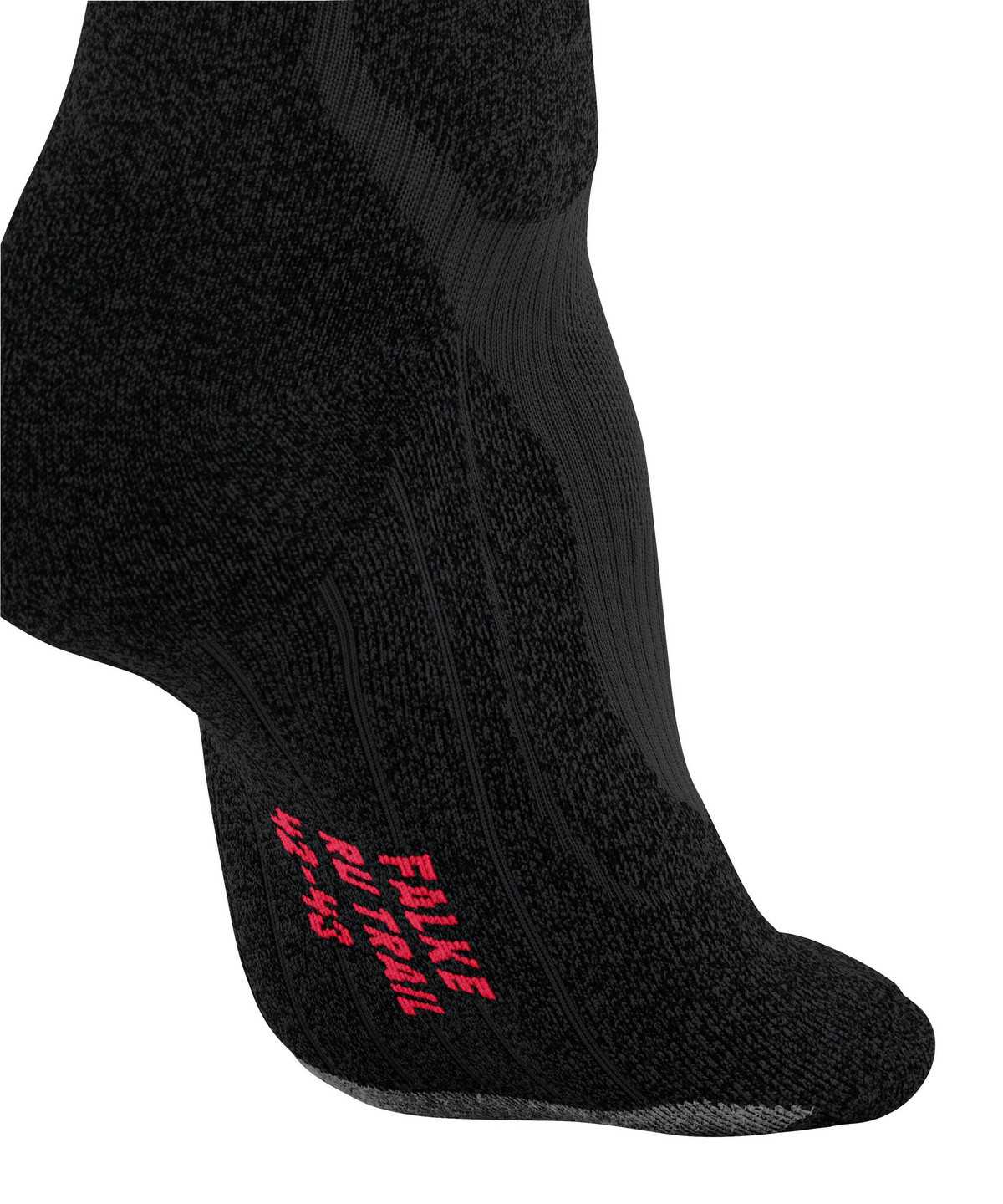 Skarpetki Falke RU Trail Grip Running Socks Męskie Czarne | SBEALT-753