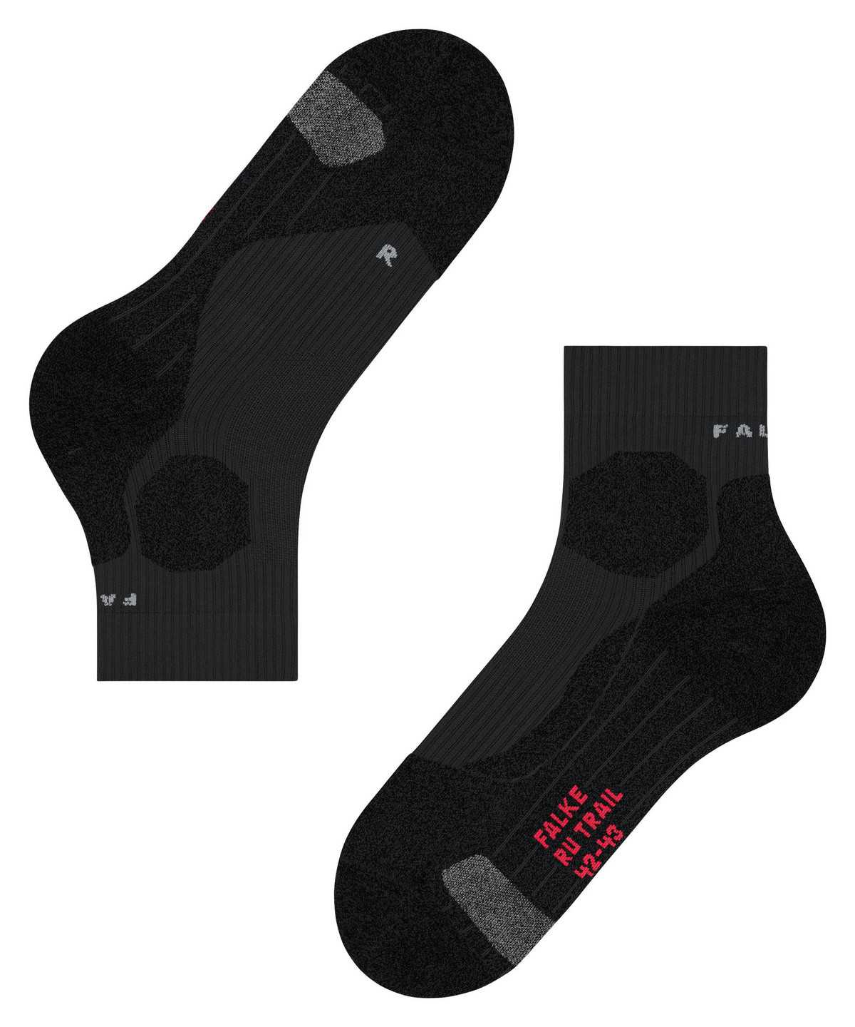 Skarpetki Falke RU Trail Grip Running Socks Męskie Czarne | SBEALT-753