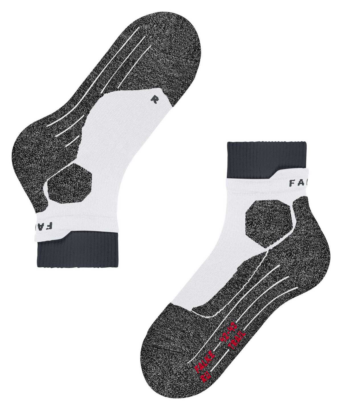 Skarpetki Falke RU Trail Running Socks Męskie Białe | FOVRQT-157