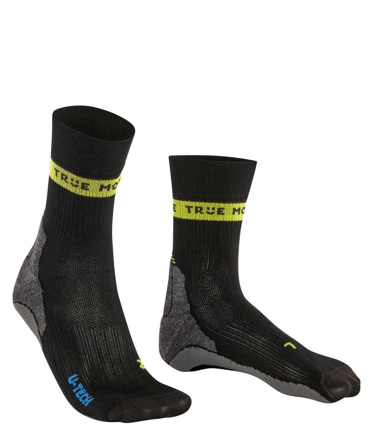 Skarpetki Falke RU True Motion Aion Running Socks Męskie Czarne | UIBKNT-213