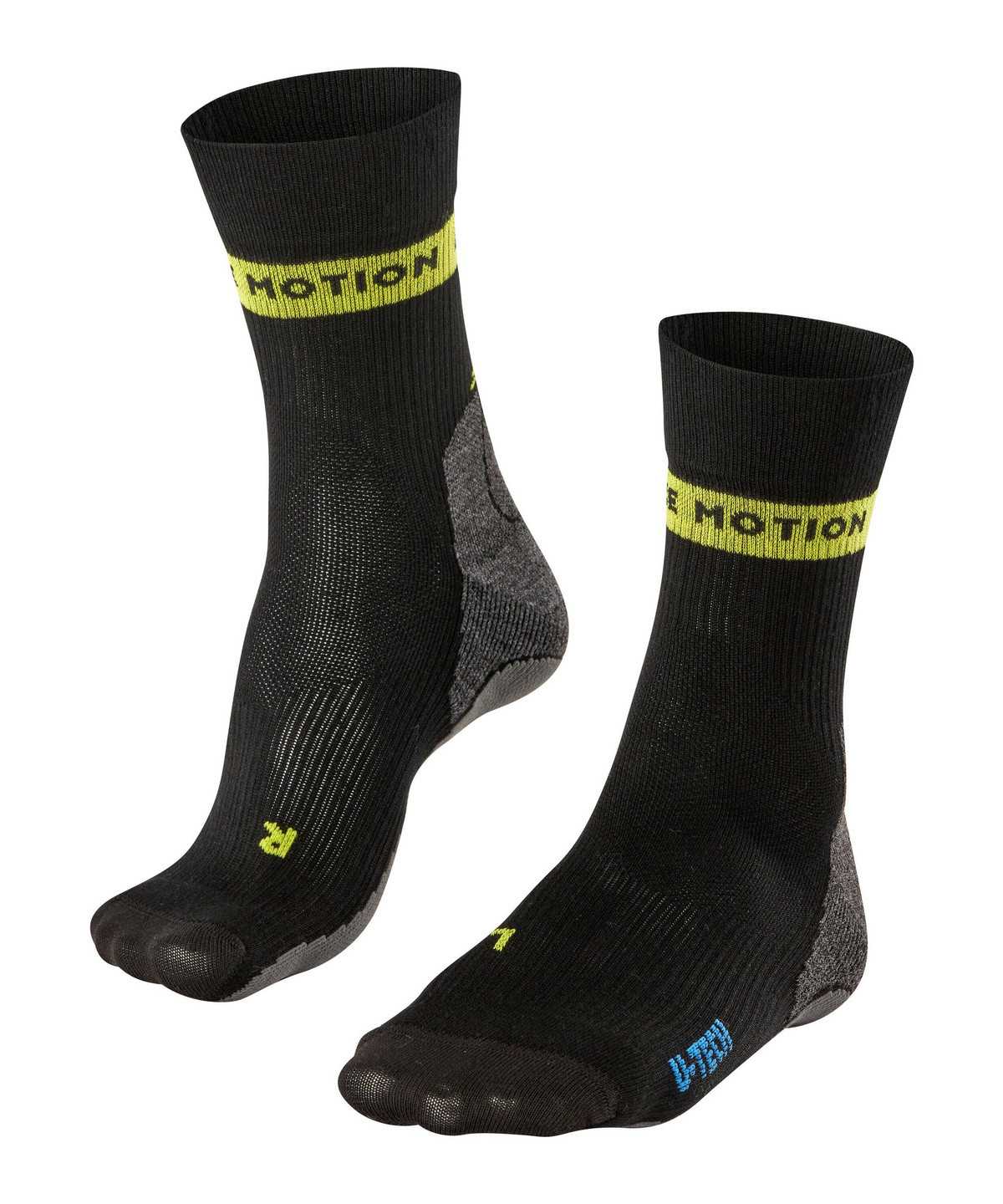 Skarpetki Falke RU True Motion Aion Running Socks Męskie Czarne | UIBKNT-213