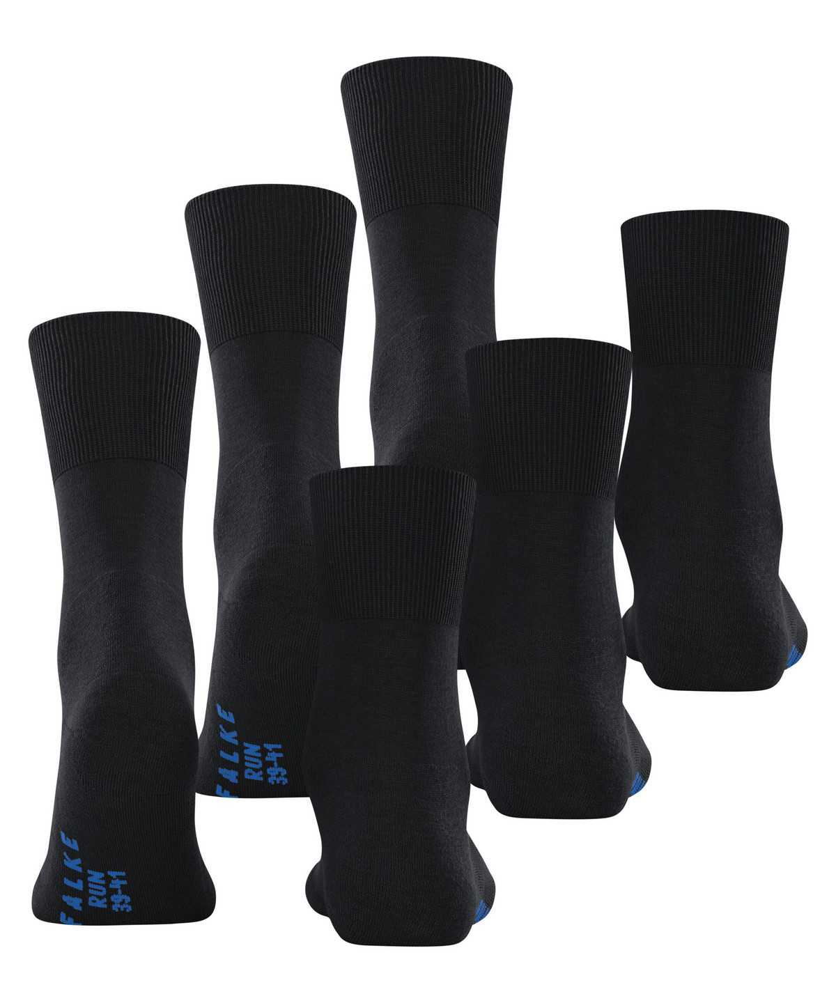 Skarpetki Falke Run 3-Pack Socks Damskie Czarne | GIWZXV-234