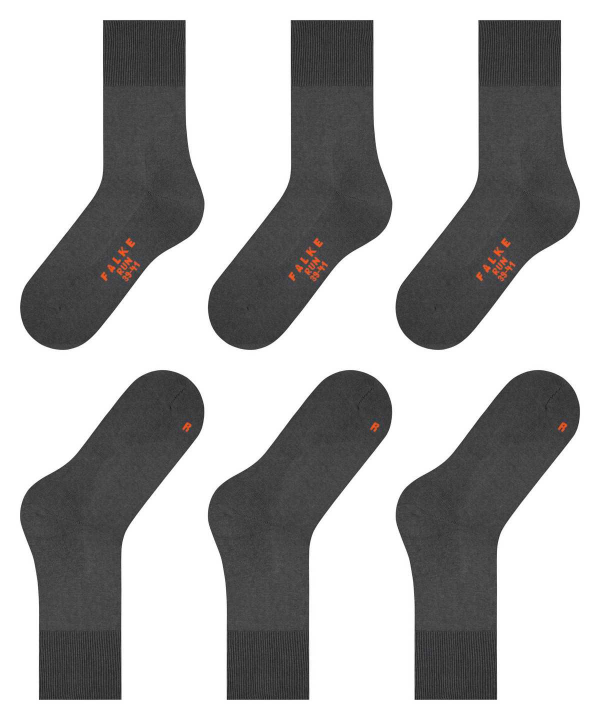 Skarpetki Falke Run 3-Pack Socks Damskie Szare | QABHVT-416