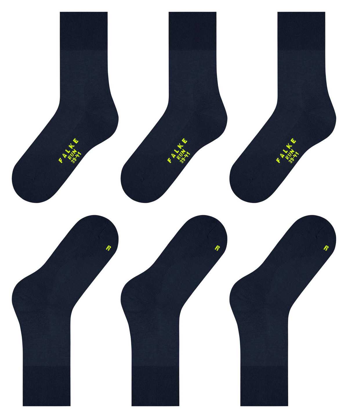 Skarpetki Falke Run 3-Pack Socks Damskie Niebieskie | TQHMGS-650