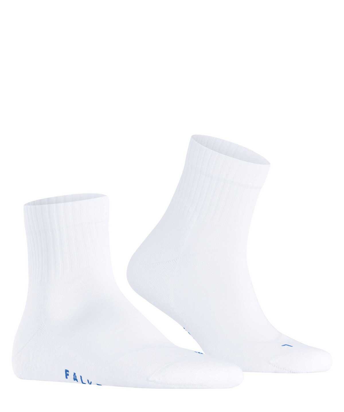 Skarpetki Falke Run Rib Short sock Damskie Białe | KTUEJO-603