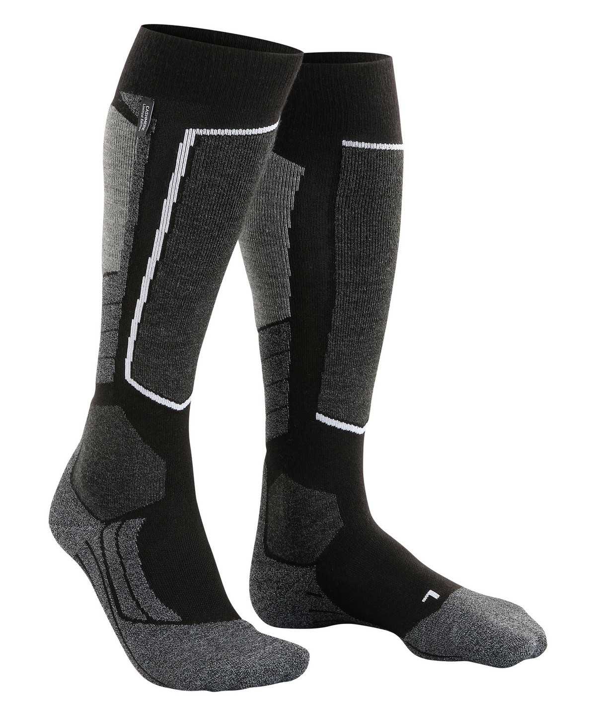 Skarpetki Falke SK2 Intermediate Cashmere Skiing Knee-high Socks Męskie Czarne | LSNHZC-234