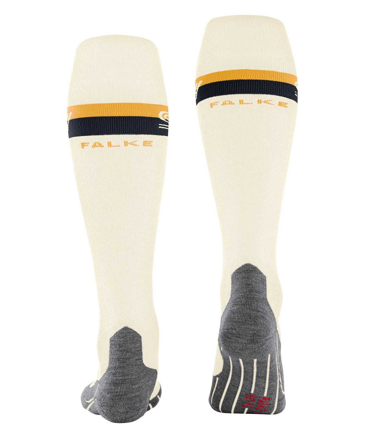 Skarpetki Falke SK2 Intermediate Skiing Knee-high Socks Męskie Białe | KWYUEH-726