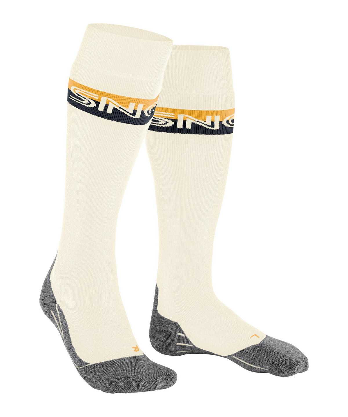 Skarpetki Falke SK2 Intermediate Skiing Knee-high Socks Męskie Białe | KWYUEH-726