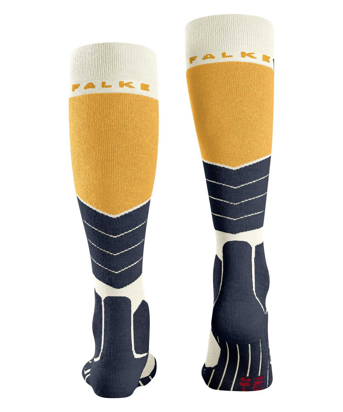 Skarpetki Falke SK2 Intermediate Skiing Knee-high Socks Męskie Białe | LHKGXM-507