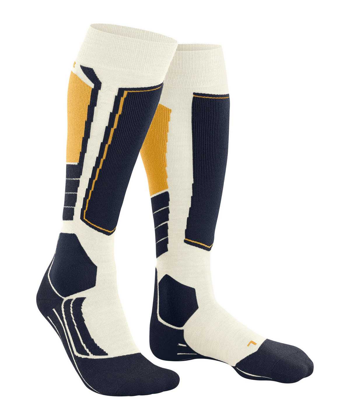 Skarpetki Falke SK2 Intermediate Wool Skiing Knee-high Socks Męskie Białe | EXPRYJ-689