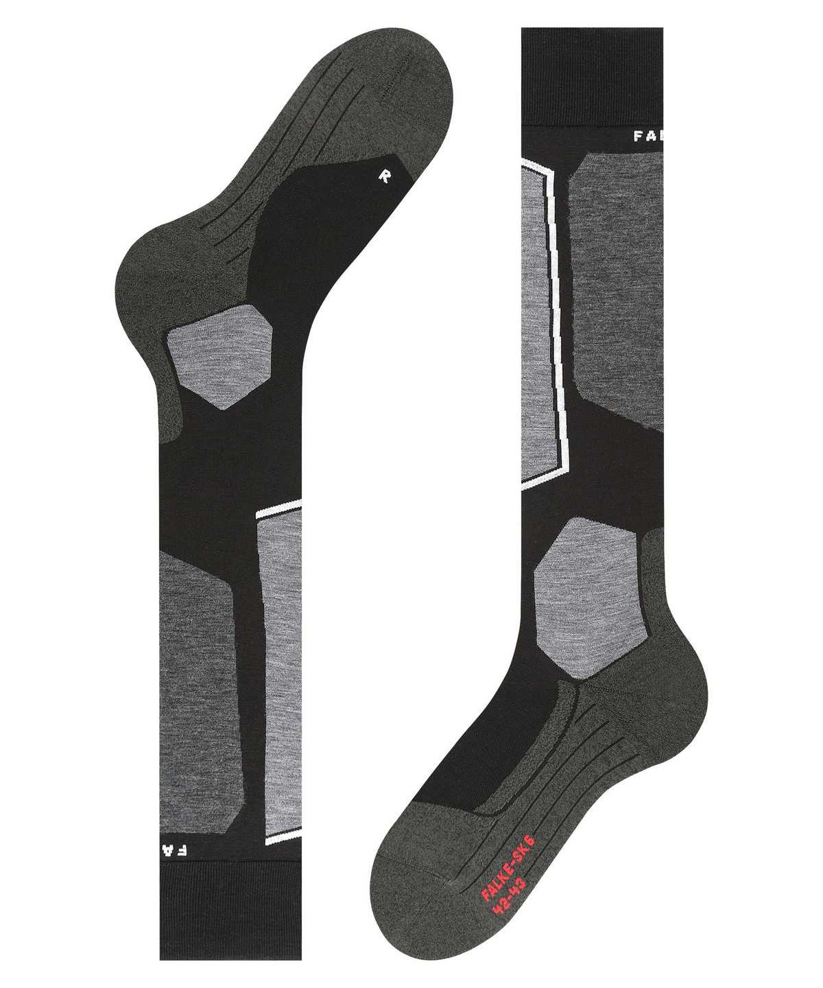 Skarpetki Falke SK6 Pro Skiing Knee-high Socks Męskie Czarne | RXPHCN-173