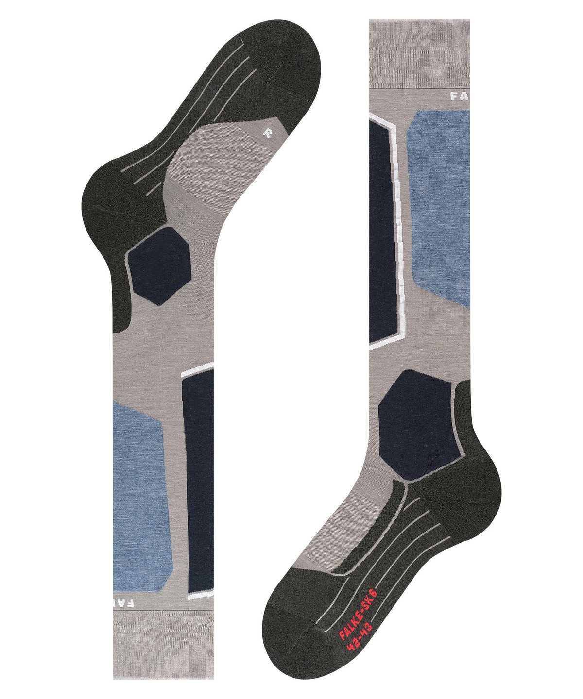 Skarpetki Falke SK6 Pro Skiing Knee-high Socks Męskie Szare | NSLXBV-012