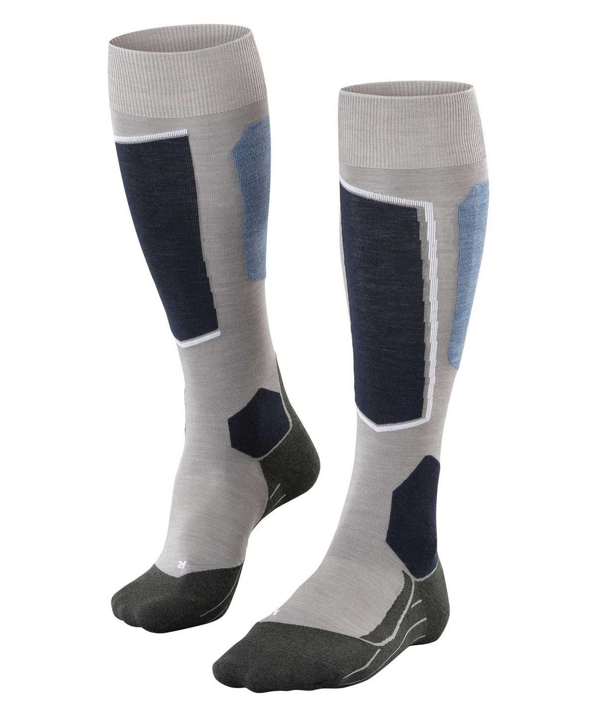 Skarpetki Falke SK6 Pro Skiing Knee-high Socks Męskie Szare | NSLXBV-012