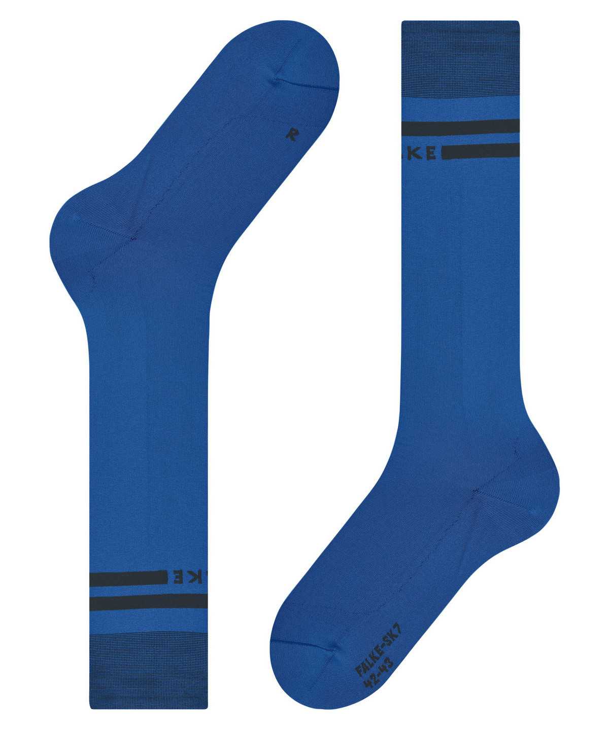 Skarpetki Falke SK7 Race Skiing Knee-high Socks Męskie Niebieskie | YLQMUD-903