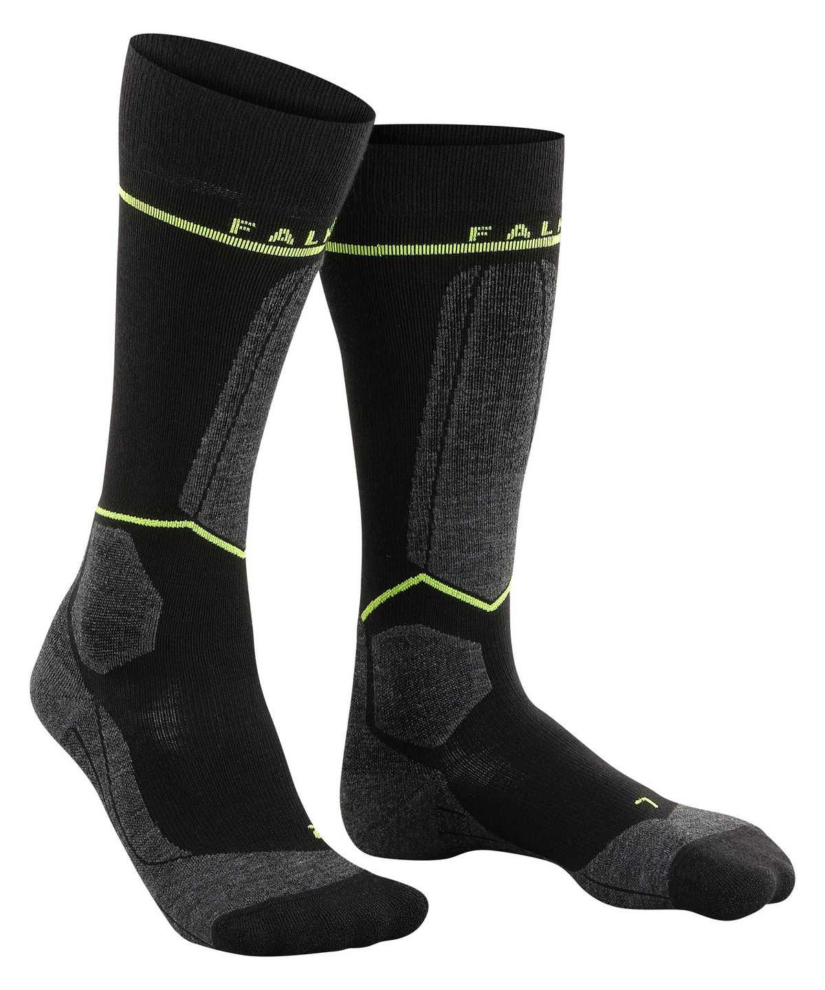 Skarpetki Falke SK Compression Wool Skiing Knee-high Socks Męskie Czarne | UKDAQX-467