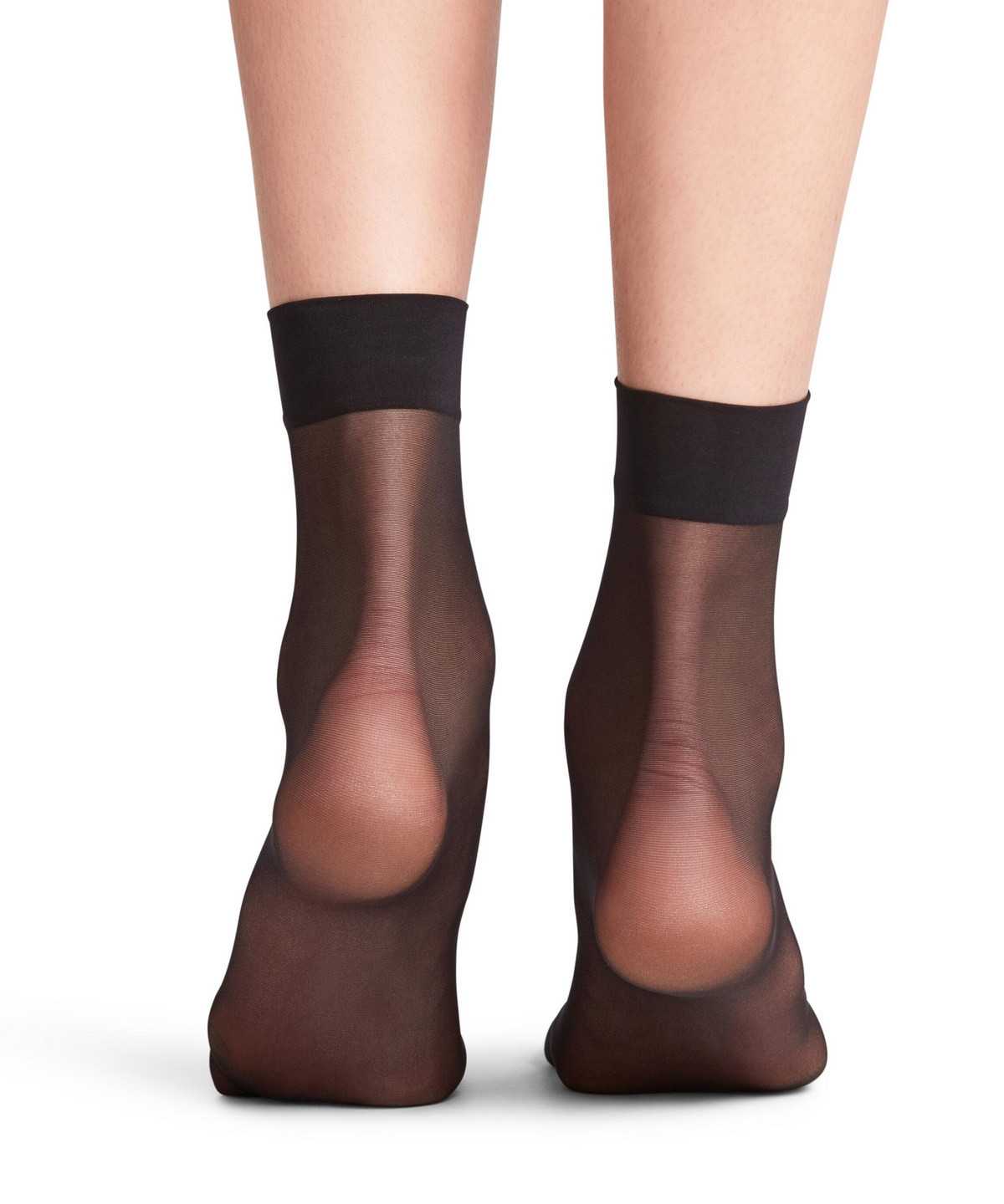 Skarpetki Falke Seidenglatt 15 DEN Ankle socks Damskie Czarne | BFZSHE-210