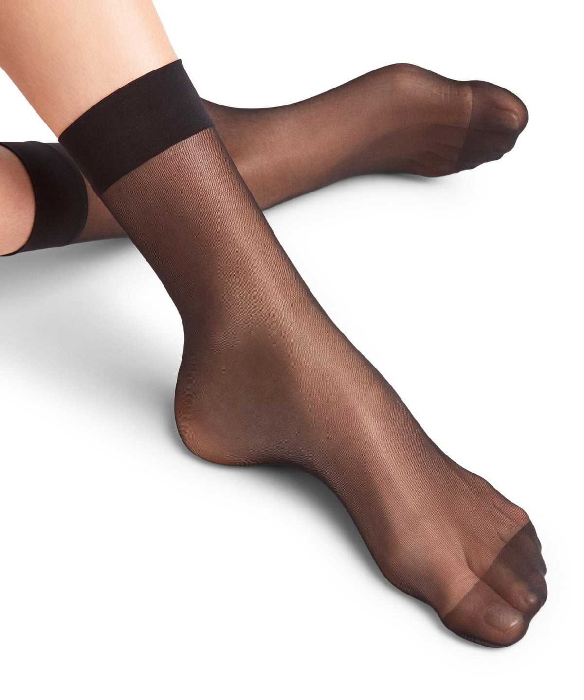 Skarpetki Falke Seidenglatt 15 DEN Ankle socks Damskie Czarne | BFZSHE-210