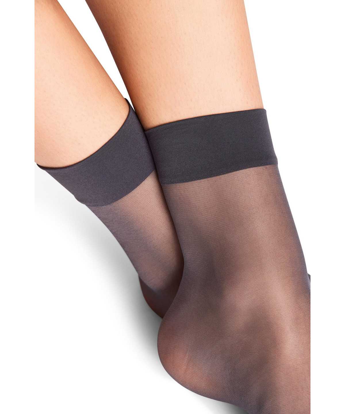 Skarpetki Falke Seidenglatt 15 DEN Ankle socks Damskie Szare | ZTEOMY-193