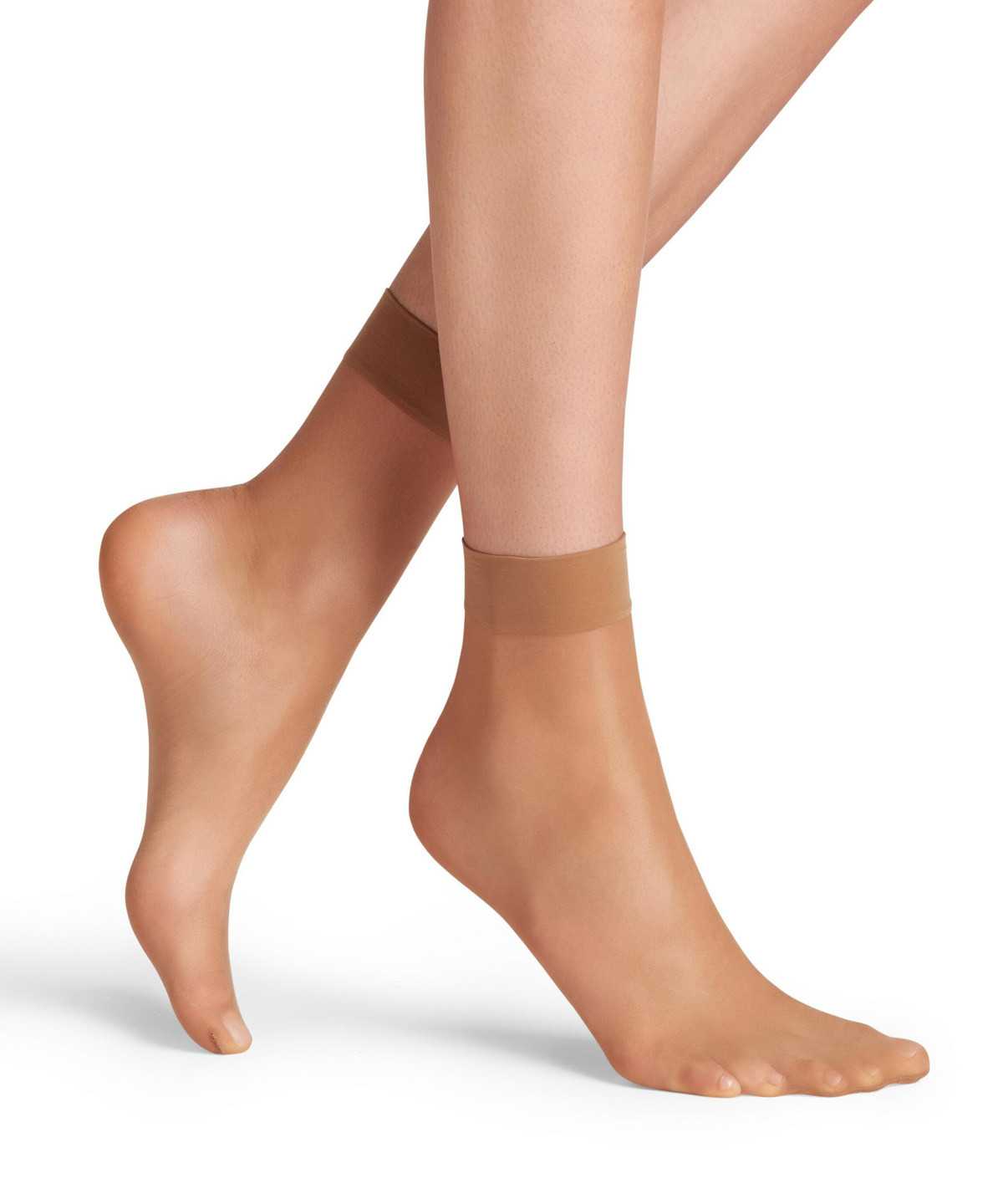 Skarpetki Falke Seidenglatt 15 DEN Ankle socks Damskie Beżowe | JRVUFD-835