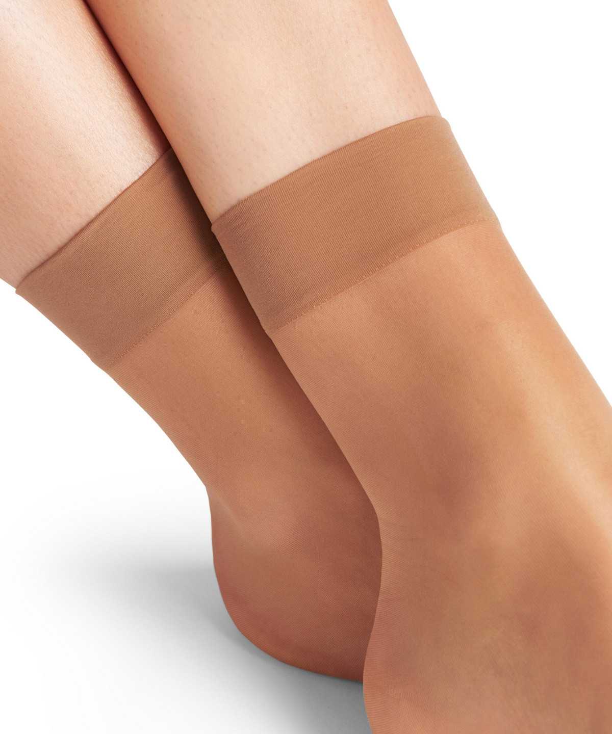 Skarpetki Falke Seidenglatt 15 DEN Ankle socks Damskie Beżowe | JRVUFD-835