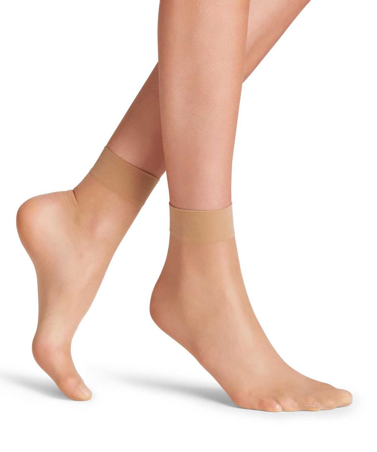 Skarpetki Falke Seidenglatt 15 DEN Ankle socks Damskie Beżowe | KPETHM-749