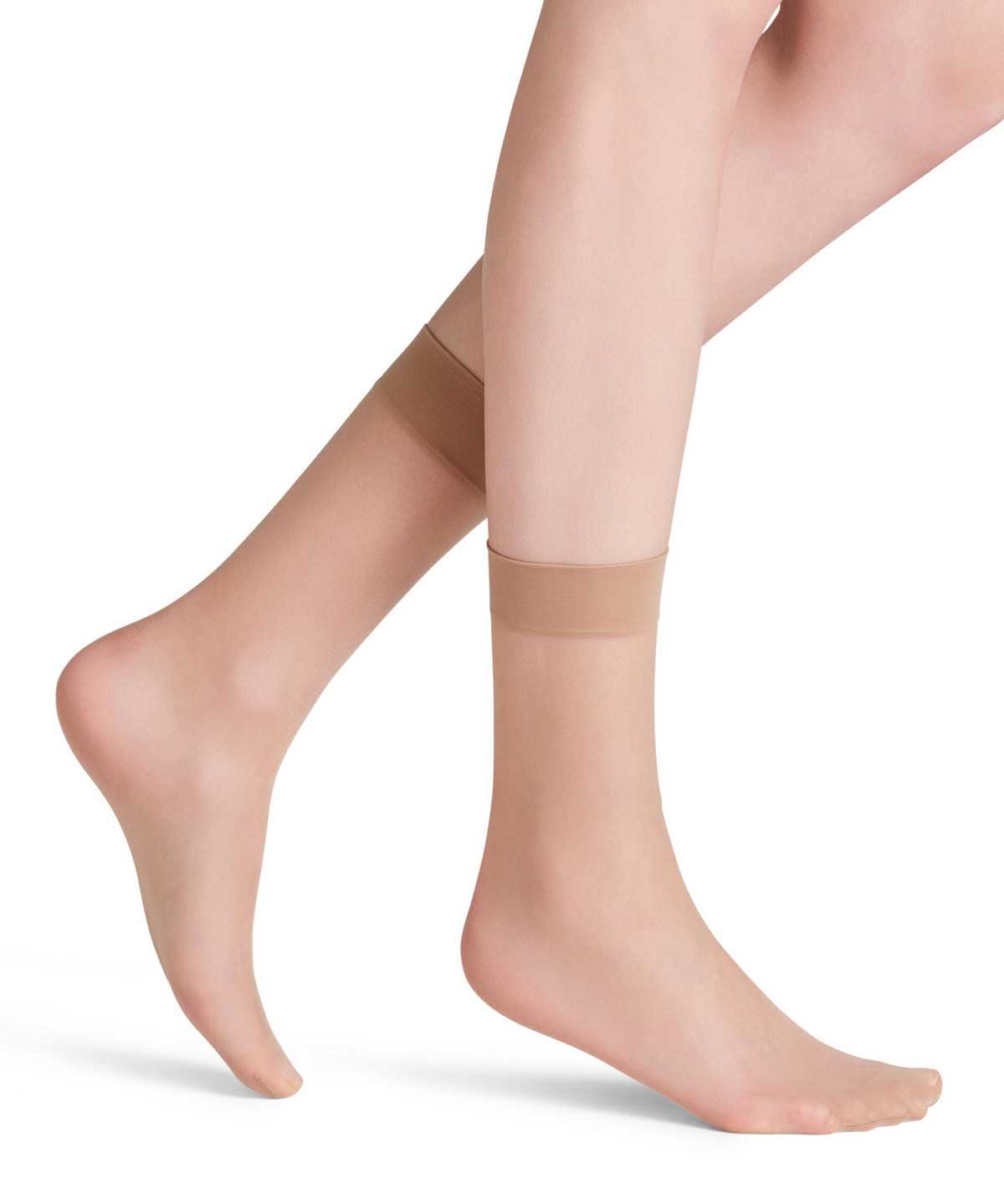 Skarpetki Falke Seidenglatt 15 DEN Ankle socks Damskie Beżowe | NEAMHF-038