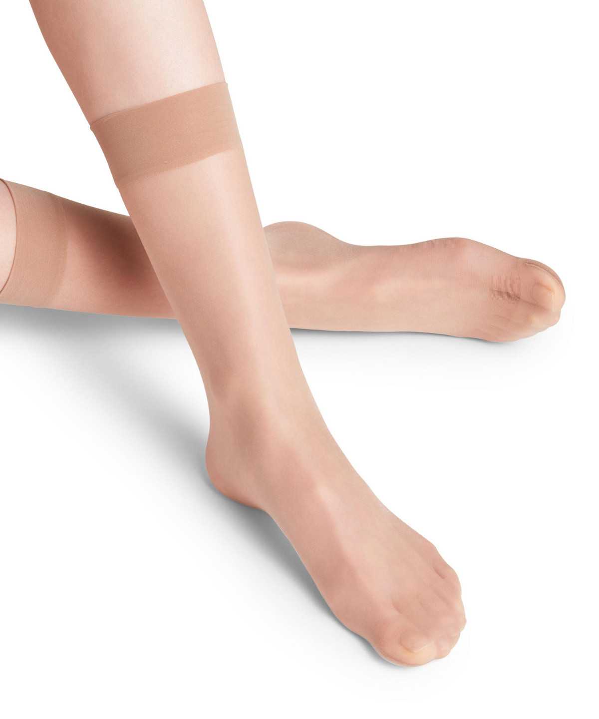 Skarpetki Falke Seidenglatt 15 DEN Ankle socks Damskie Beżowe | NEAMHF-038