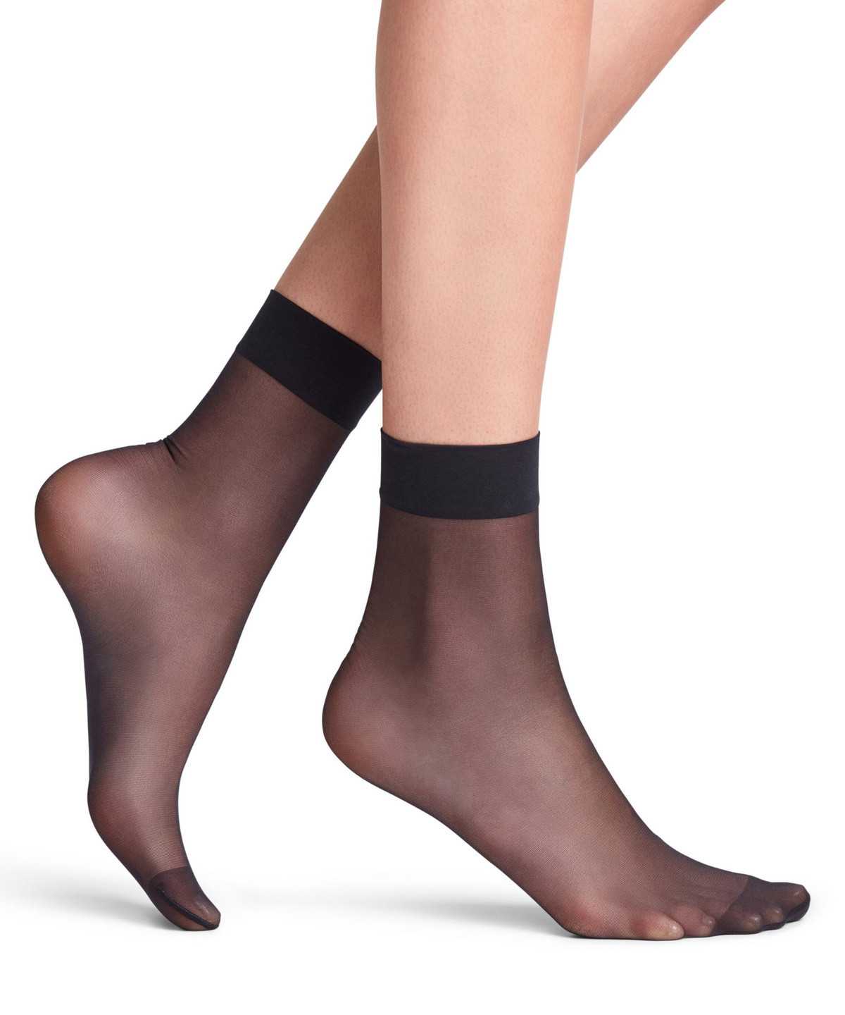 Skarpetki Falke Seidenglatt 15 DEN Ankle socks Damskie Niebieskie | JXHFSZ-506