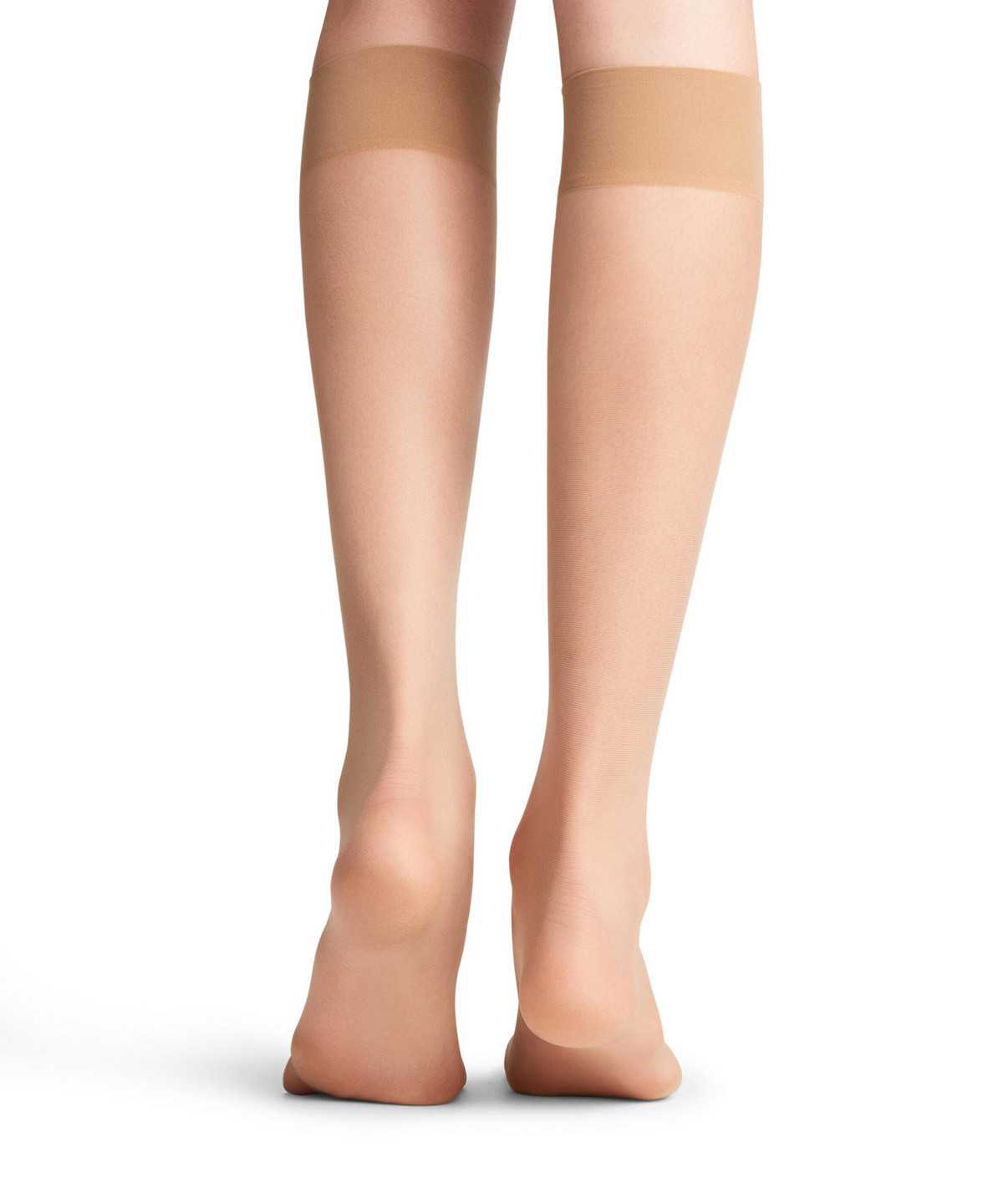 Skarpetki Falke Seidenglatt 15 DEN Knee-high Socks Damskie Beżowe | KQWXJC-249