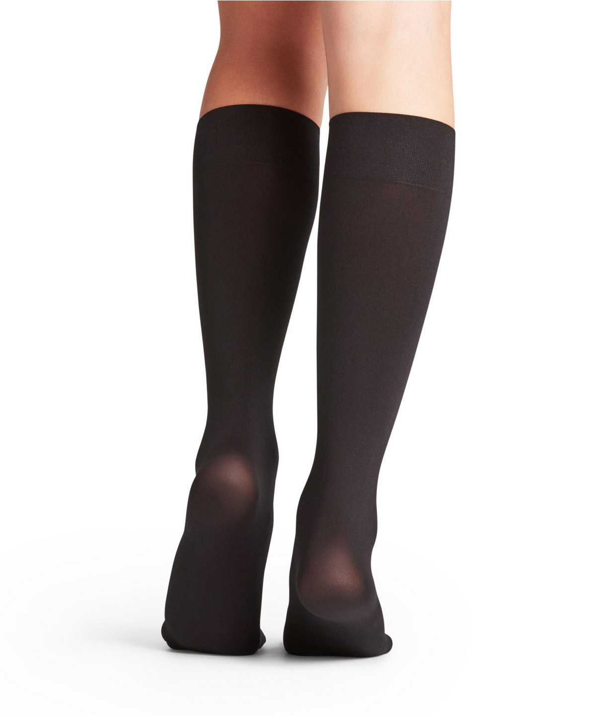 Skarpetki Falke Seidenglatt 40 DEN Knee-high Socks Damskie Czarne | QROFBS-687