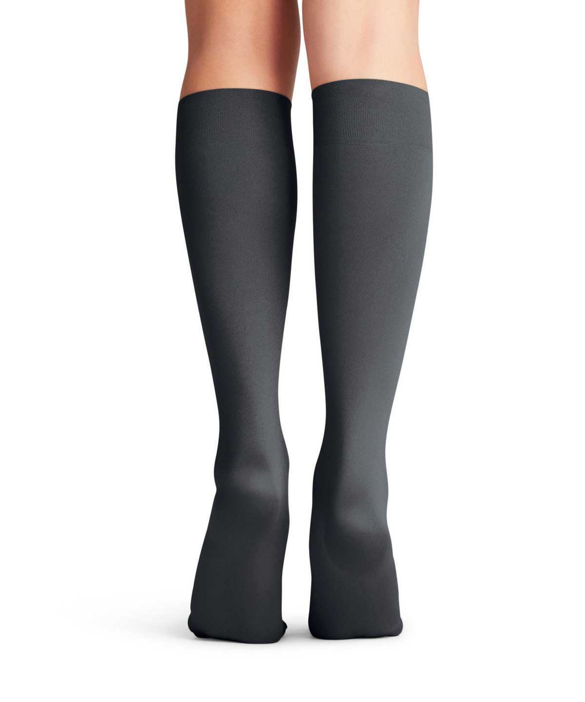 Skarpetki Falke Seidenglatt 40 DEN Knee-high Socks Damskie Szare | QHSLMX-372