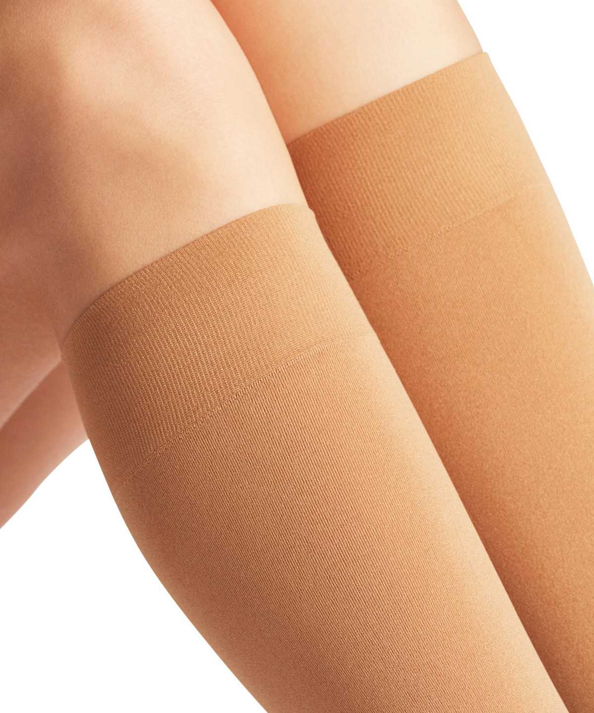 Skarpetki Falke Seidenglatt 40 DEN Knee-high Socks Damskie Beżowe | RFAUIZ-748