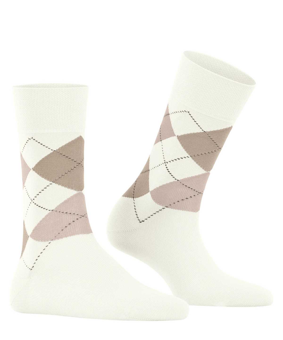 Skarpetki Falke Sensitive Argyle Socks Damskie Białe | YBHJUT-762