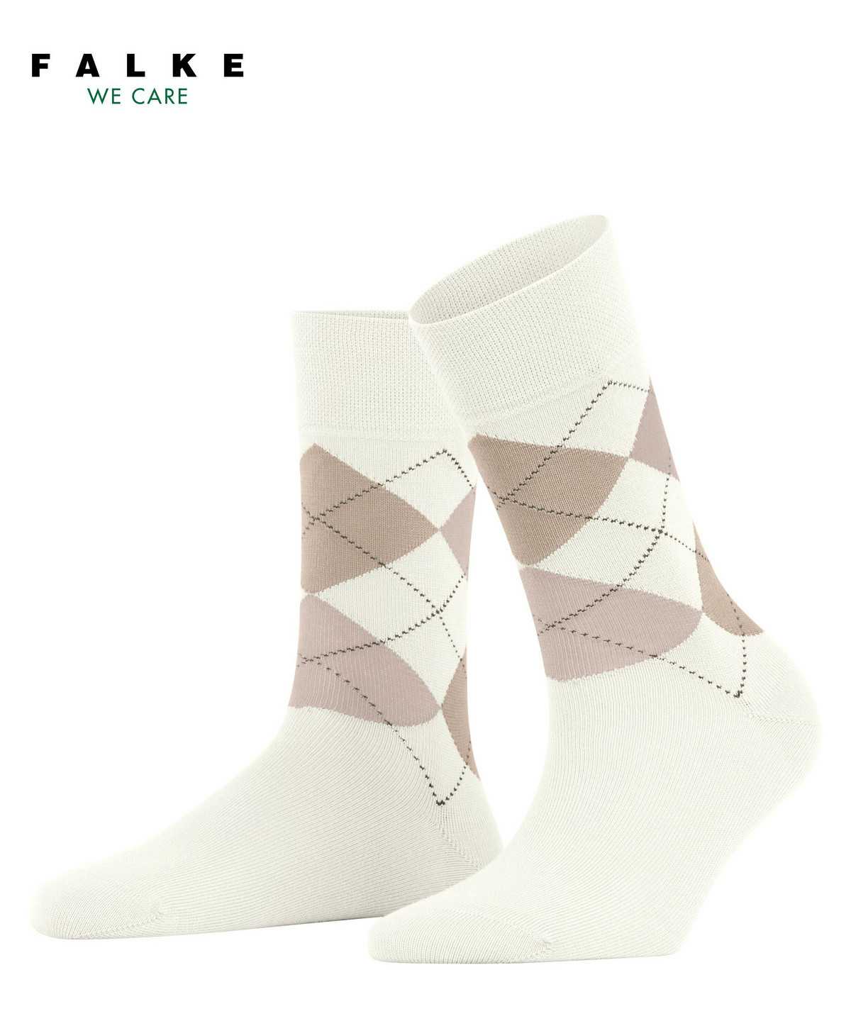 Skarpetki Falke Sensitive Argyle Socks Damskie Białe | YBHJUT-762