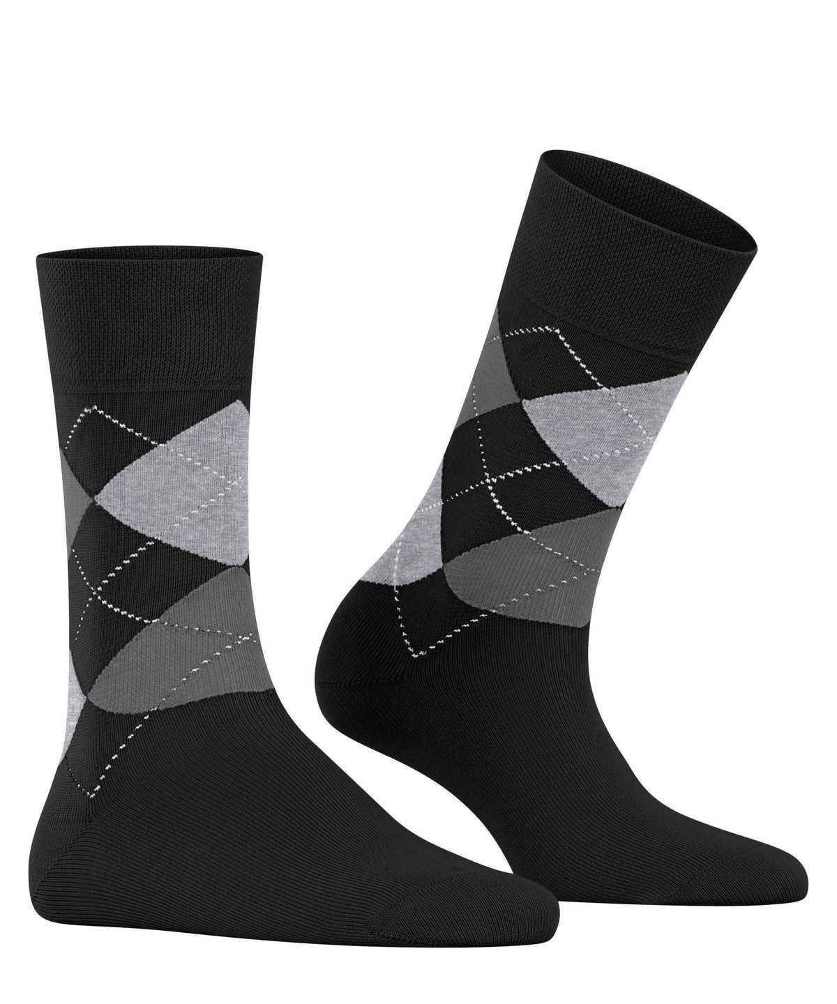 Skarpetki Falke Sensitive Argyle Socks Damskie Czarne | OPXKTJ-894