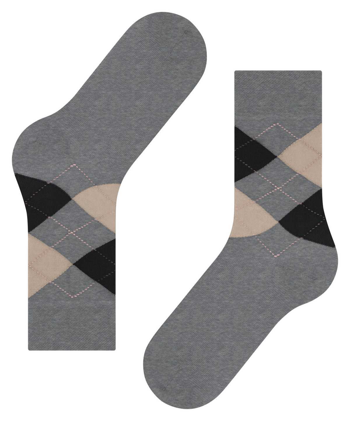 Skarpetki Falke Sensitive Argyle Socks Damskie Szare | KZJMEI-489