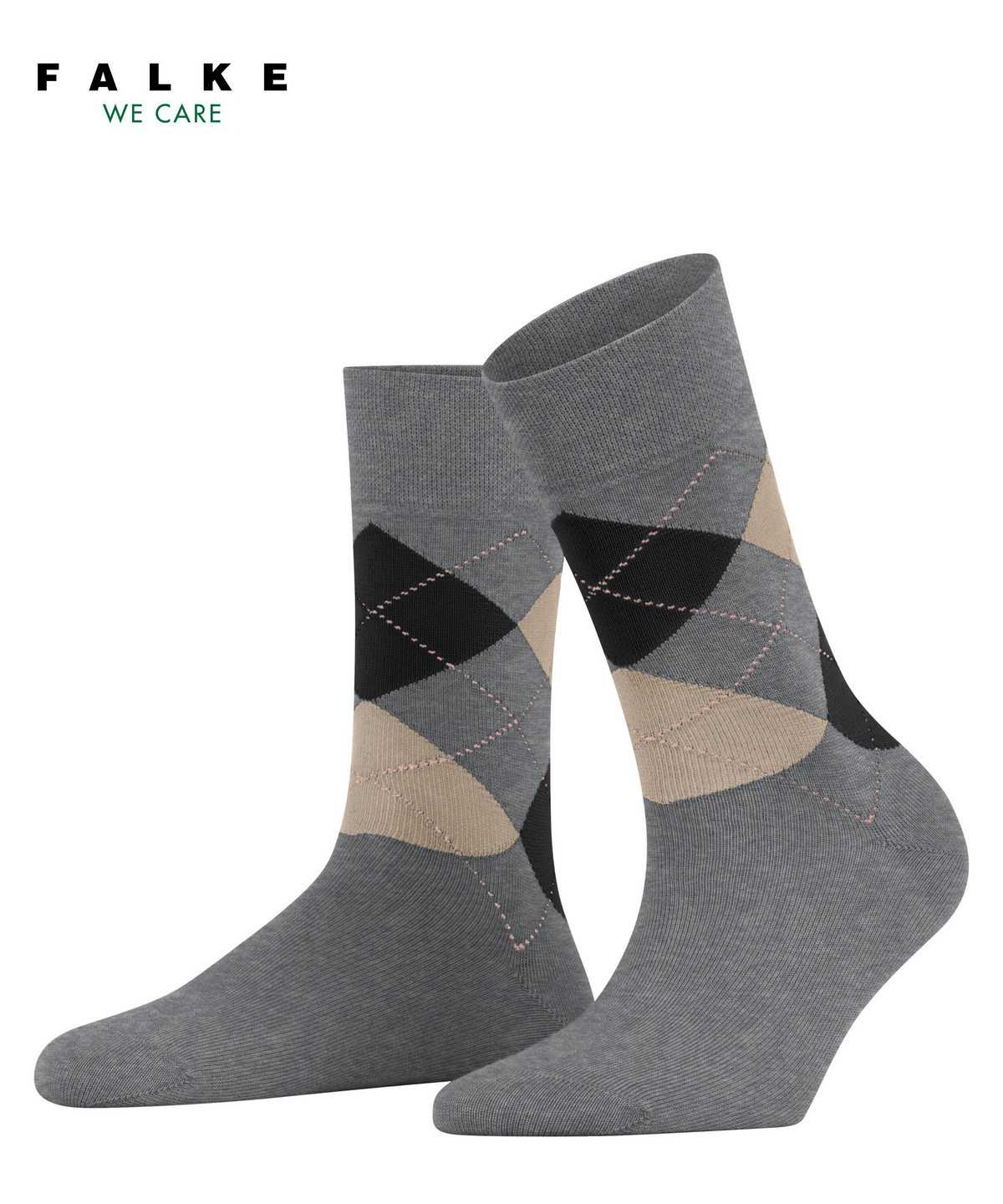 Skarpetki Falke Sensitive Argyle Socks Damskie Szare | KZJMEI-489