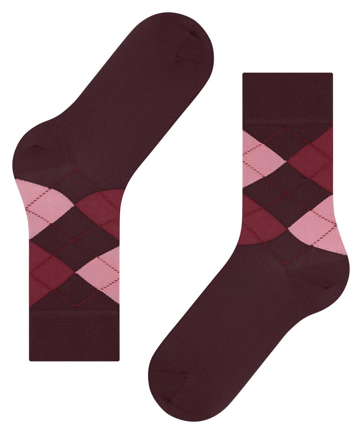 Skarpetki Falke Sensitive Argyle Socks Damskie Czerwone | KGODAP-021