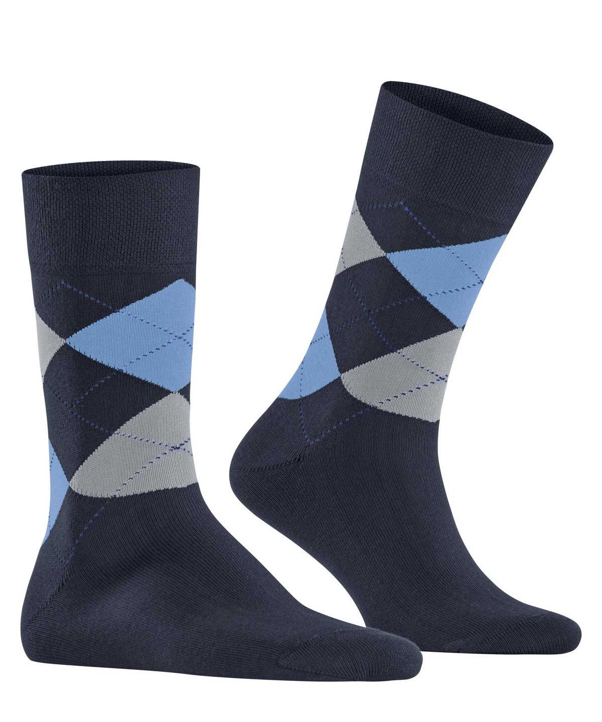 Skarpetki Falke Sensitive Argyle Socks Męskie Niebieskie | BIWDQC-920