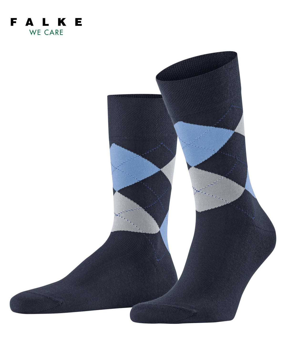 Skarpetki Falke Sensitive Argyle Socks Męskie Niebieskie | BIWDQC-920