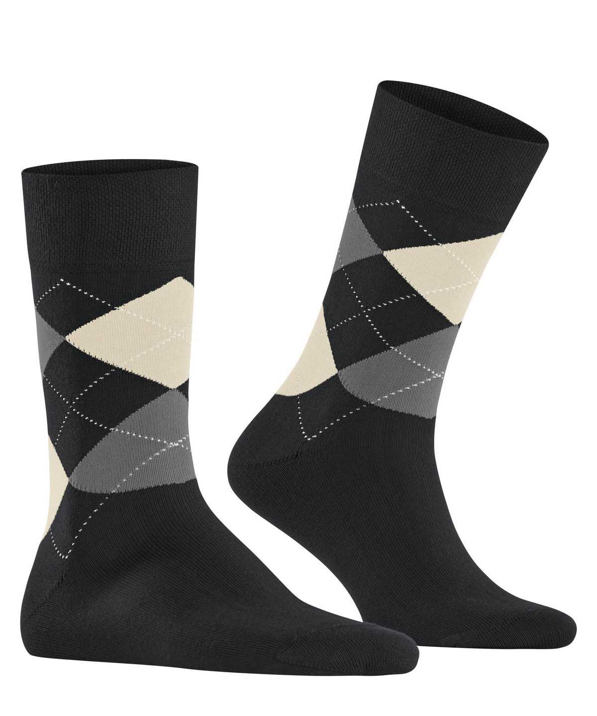 Skarpetki Falke Sensitive Argyle Socks Męskie Czarne | HEMBOY-974