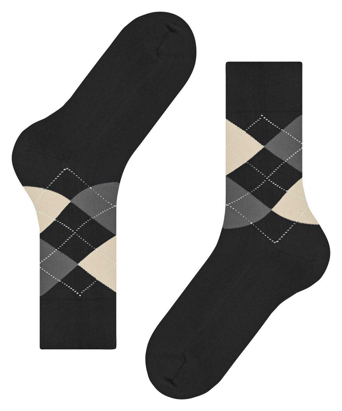 Skarpetki Falke Sensitive Argyle Socks Męskie Czarne | HEMBOY-974