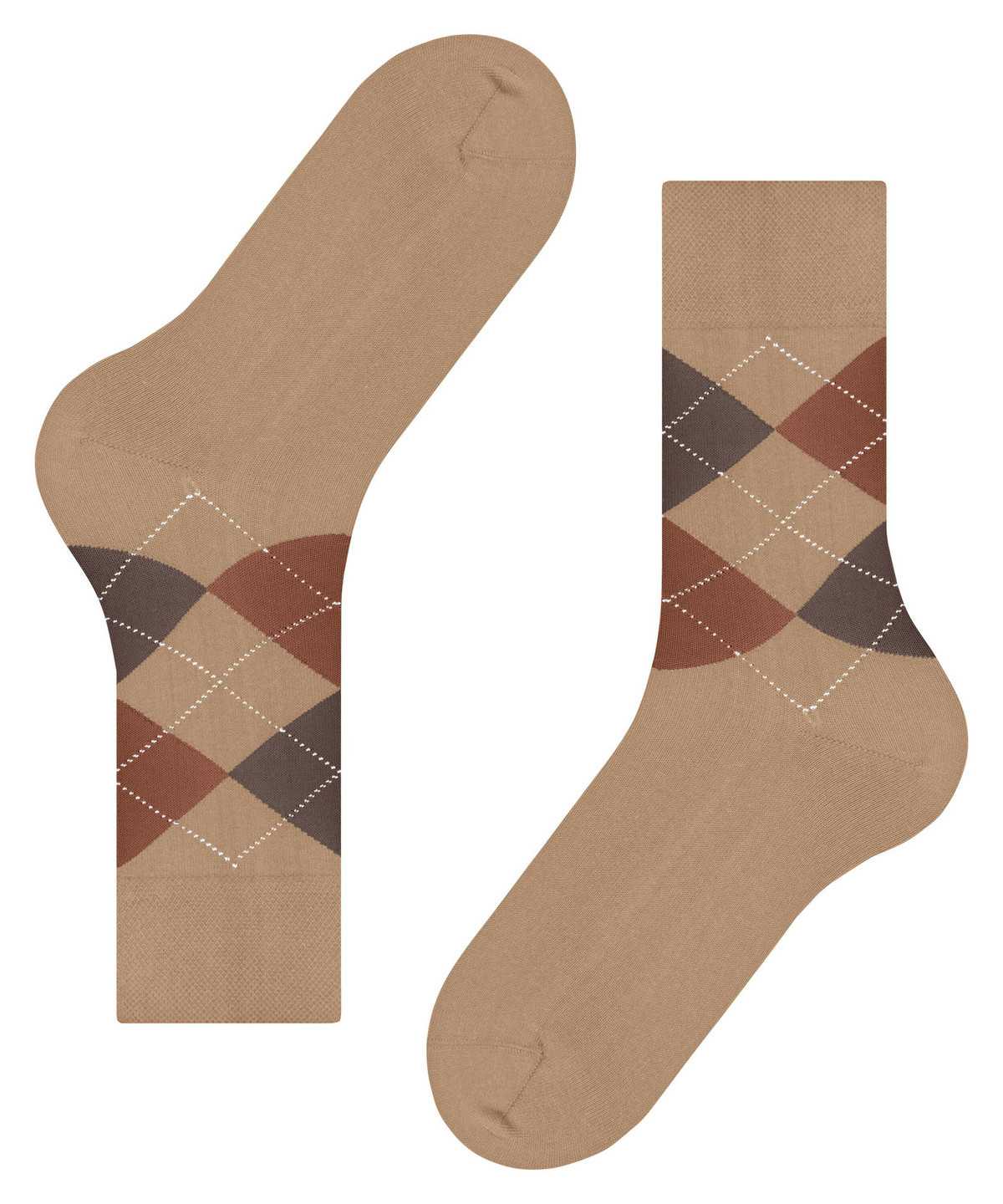 Skarpetki Falke Sensitive Argyle Socks Męskie Beżowe | SAWFON-235