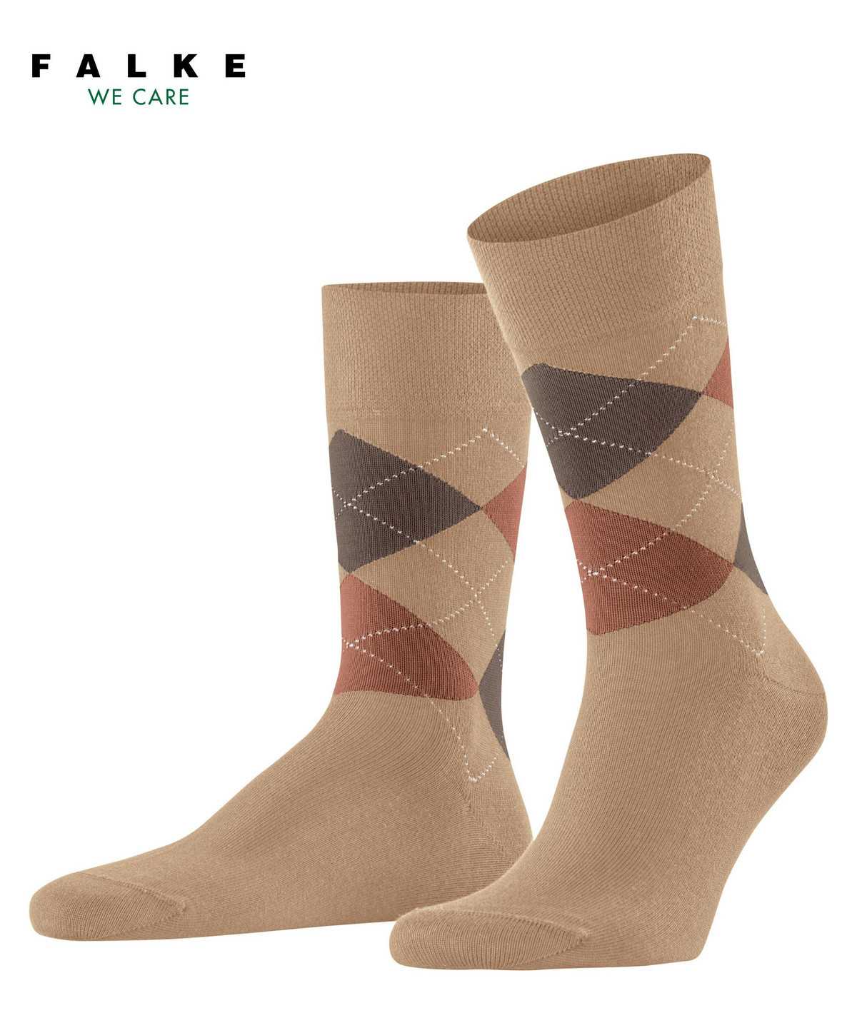 Skarpetki Falke Sensitive Argyle Socks Męskie Beżowe | SAWFON-235