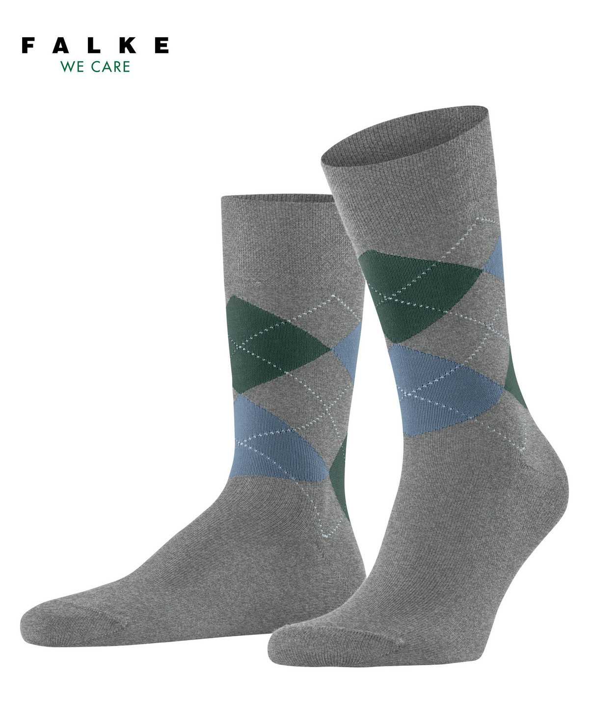 Skarpetki Falke Sensitive Argyle Socks Męskie Szare | SYLGAT-802