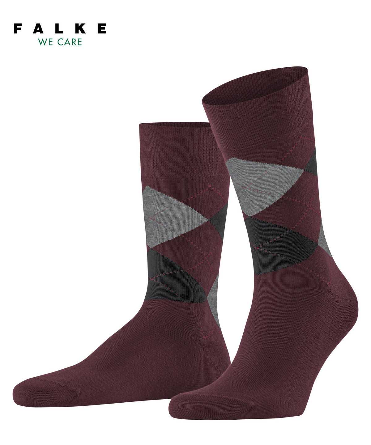 Skarpetki Falke Sensitive Argyle Socks Męskie Czerwone | UZCIYO-904